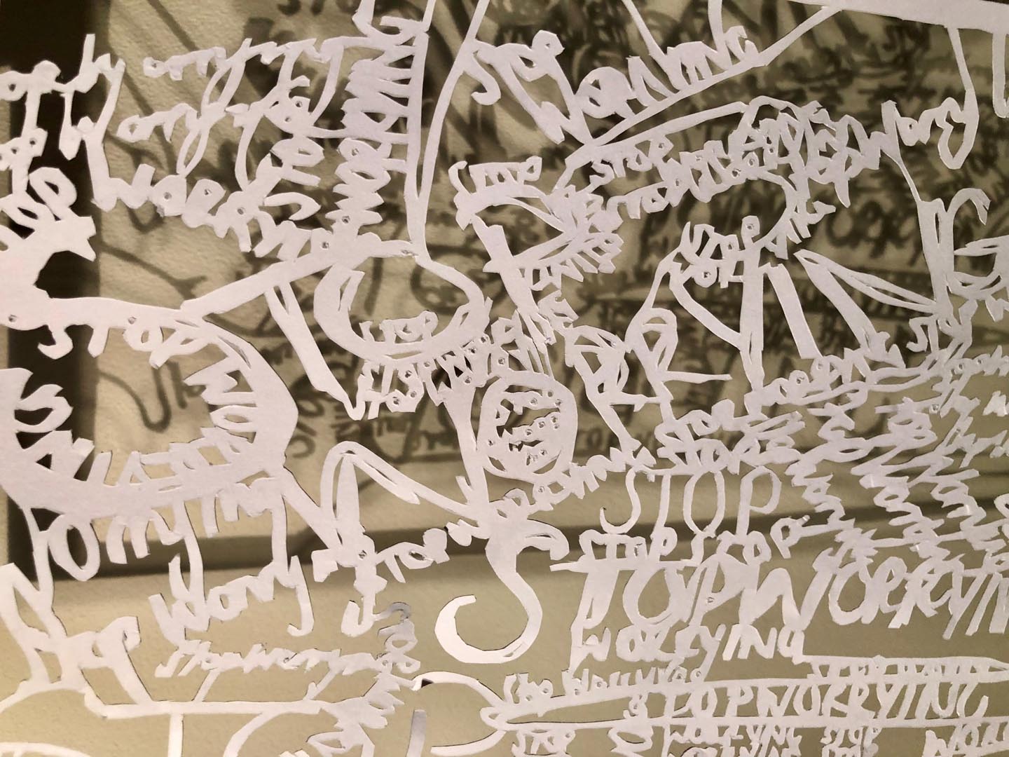 Caitlin Littlejohns, Stop worrying papercut, 2022