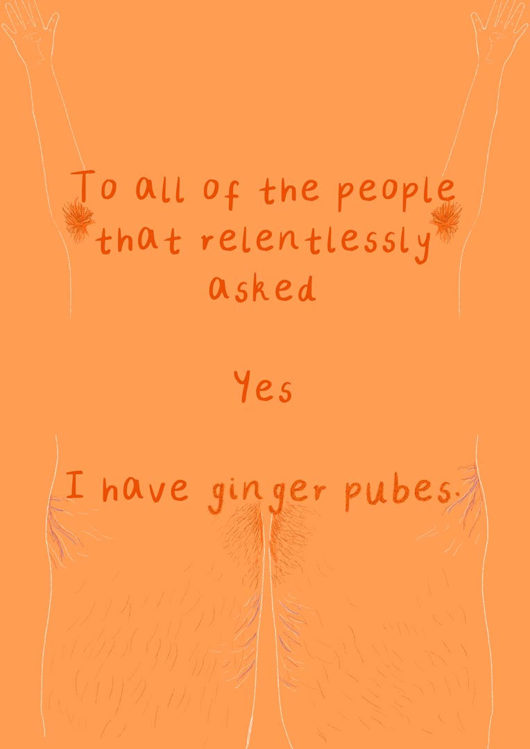 Caitlin Williams - Ginger pubes