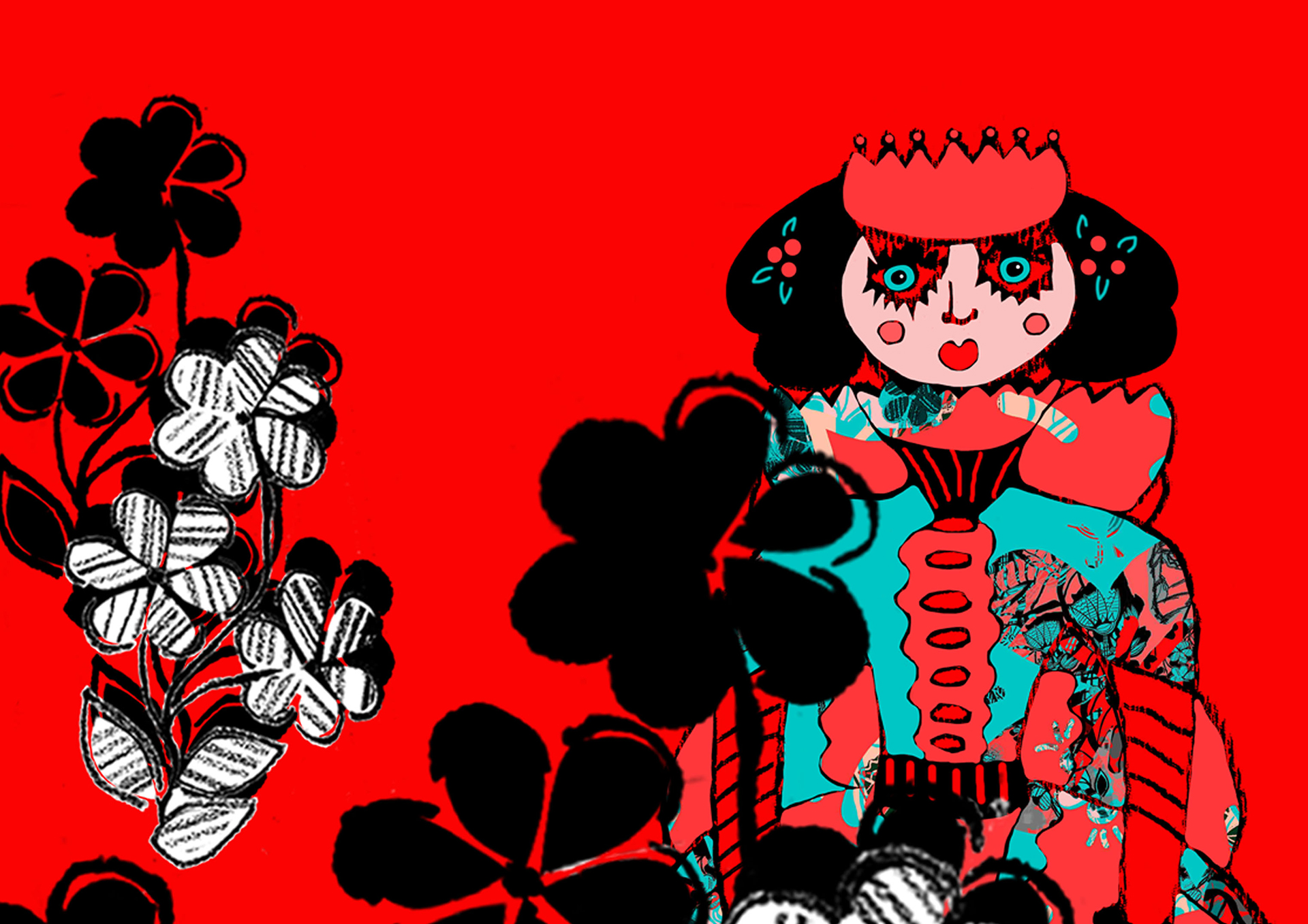 Queen Red Background_Damasque Wells_SPT